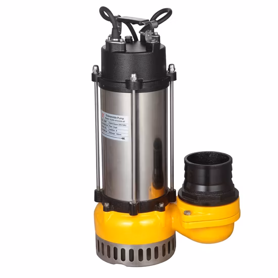 V180/V370/V450/V550/V750/V1100/V1500/V2200 Высококачественный погружной водяной насос для сточных вод из нержавеющей стали, одобренный CE (V1500F)